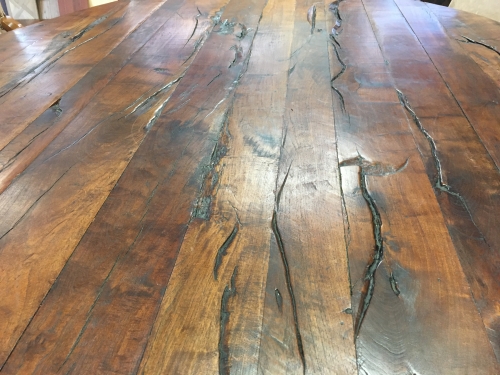 Distressed Mesquite Round Table