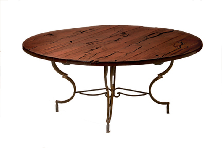 Distressed Mesquite Round Table