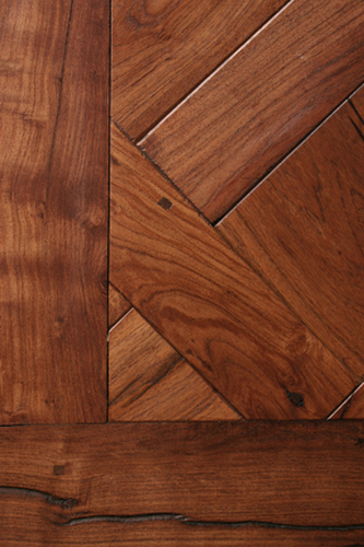 Mesquite Basket Weave Table With Cypress Bark Legs