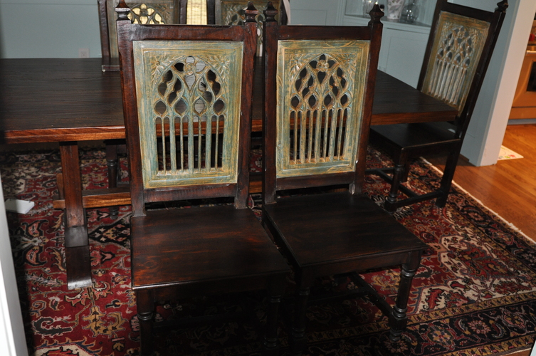 Carved Gothic Captain Chair