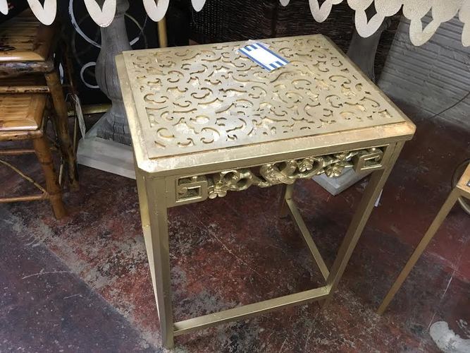 Gold Leaf Accent Table