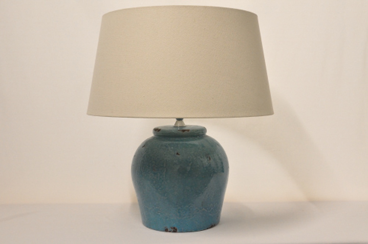 Turquoise Aqua Base Lamp