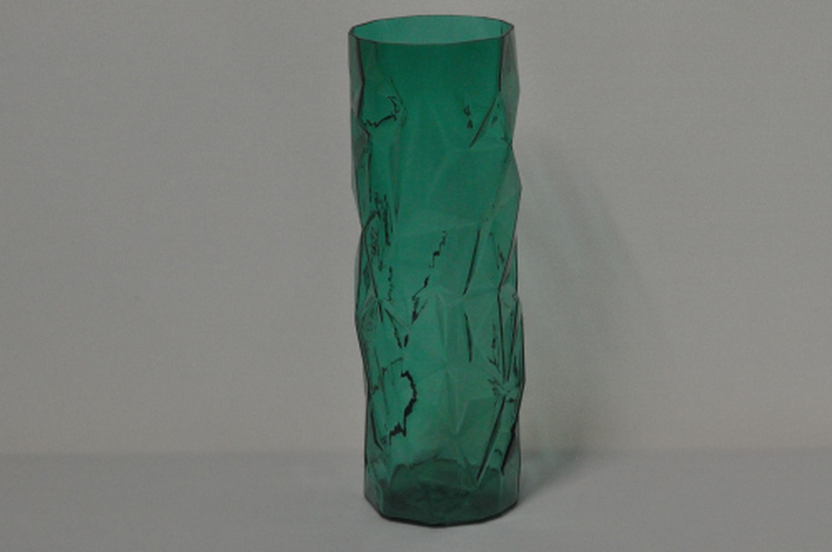 Pair of Teal Crackle Vases