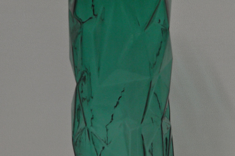 Pair of Teal Crackle Vases