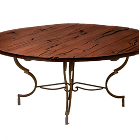 Distressed Mesquite Round Table