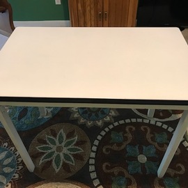 Vintage Enamel Top Table