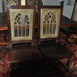 Carved Gothic Captain Chair