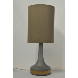 Pair of Grey Matte Gold Stripe Lamps